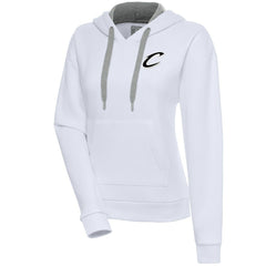Cleveland Cavaliers Antigua Women's Brushed Metallic Victory Pullover Hoodie - White sale