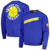Golden State Warriors Hardwood Classics There and Back Pullover Sweatshirt sale - Royal | Mitchell & Ness on sale
