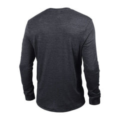 Chicago Blackhawks Champion Multi-Logo Tri-Blend Long Sleeve T-Shirt Heather Black