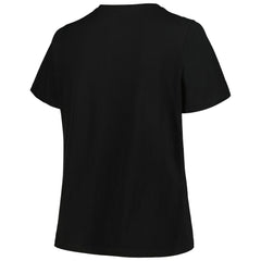 Charlotte Hornets Profile Women's Plus Size Arch Over Logo V-Neck T-Shirt - Black online