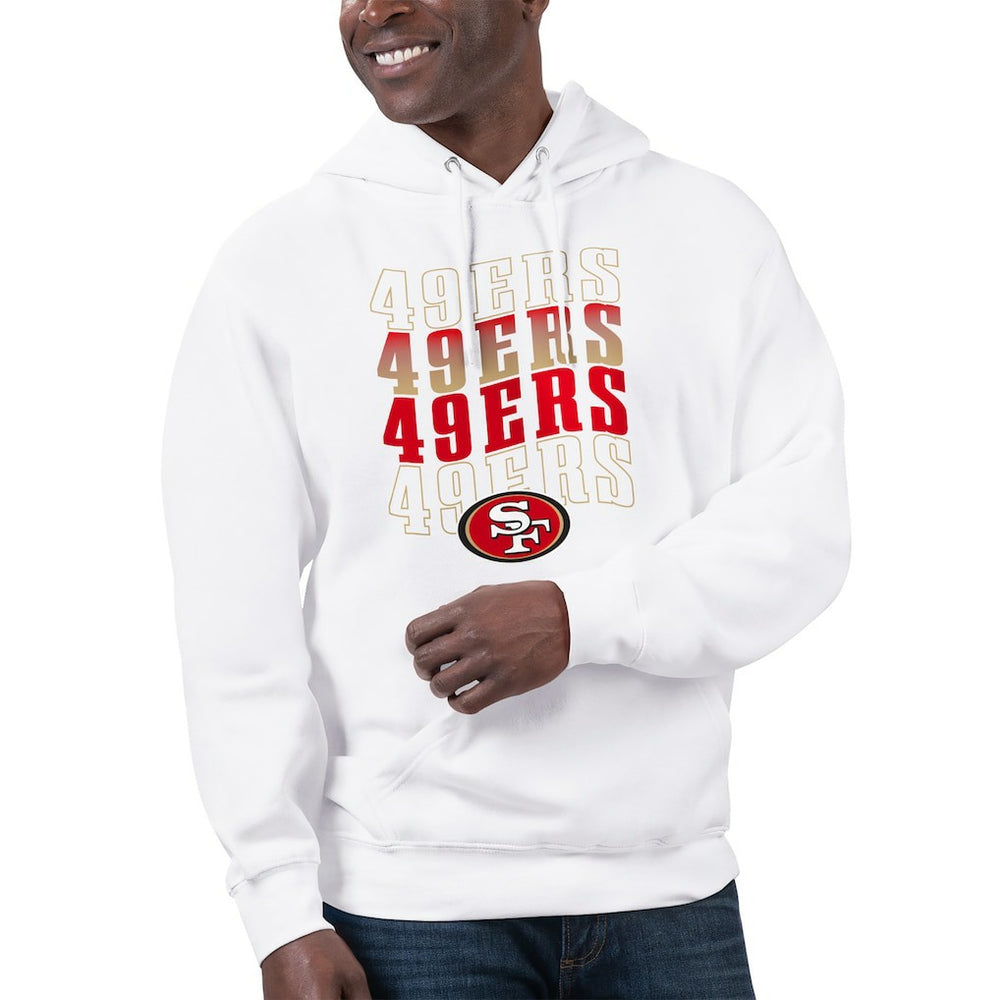 San Francisco 49ers Starter Unisex Name Drop Logo Pullover Hoodie - White outlet