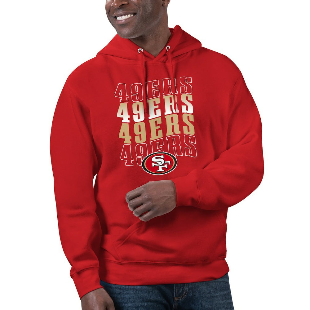 San Francisco 49ers Starter Unisex Name Drop Logo Pullover Hoodie - Scarlet sale