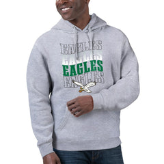 Philadelphia Eagles Starter Unisex Throwback Name Drop Pullover Hoodie - Heather Gray cheap