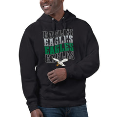 Philadelphia Eagles Starter Unisex Throwback Name Drop Pullover Hoodie - Black sale