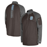 San Diego Padres Father's Day Raglan Quarter-Zip Top - Brown | New Era