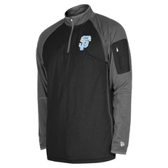 San Francisco Giants Father's Day Raglan Quarter-Zip Top - Black | New Era