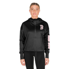 Boston Red Sox Women's Half-Zip Hoodie - Black | New Era