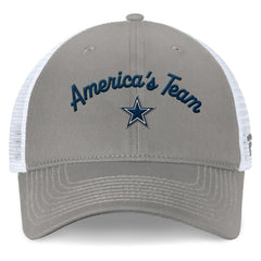 Dallas Cowboys Women's Fundamentals Slogan Trucker Adjustable Hat - Gray/White on sale