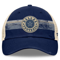 Dallas Cowboys Heritage Facemask Trucker Adjustable Hat - Navy/Natural for sale