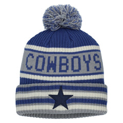 Dallas Cowboys Heritage Blindside Cuffed Knit Hat with Pom - Navy outlet