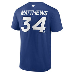 Auston Matthews Toronto Maple Leafs Fanatics Authentic Pro Prime Name & Number T-Shirt Blue