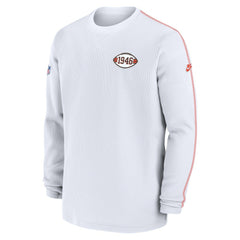 Cleveland Browns Alternate Logo Coach Long Sleeve Top - White | Nike outlet