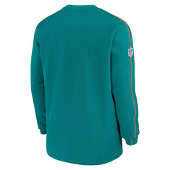 Miami Dolphins Alternate Logo Coach Long Sleeve Top - Aqua | Nike discount