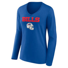 Dalton Kincaid Buffalo Bills Women's Team Wordmark Player Name & Number Long Sleeve V-Neck T-Shirt - Royal online