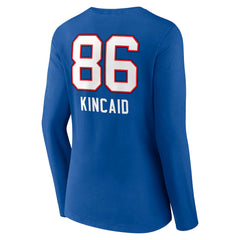 Dalton Kincaid Buffalo Bills Women's Team Wordmark Player Name & Number Long Sleeve V-Neck T-Shirt - Royal online