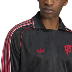 Manchester United Originals Lifestyler Long Sleeve Jersey - Black | Adidas cheap