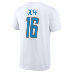Jared Goff Detroit Lions Icon Player Name & Number T-Shirt - White outlet