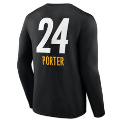 Joey Porter Jr. Pittsburgh Steelers Team Wordmark Player Name & Number Long Sleeve T-Shirt - Black discount