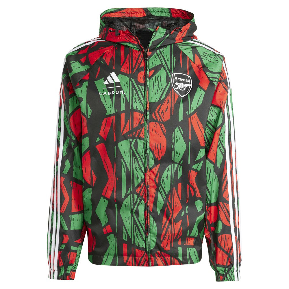Arsenal x Labrum London 2024/25 Seasonal Full-Zip Hoodie Windbreaker - Black | Adidas sale