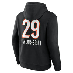 Cam Taylor-Britt Cincinnati Bengals Team Wordmark Player Name & Number Pullover Hoodie - Black for sale