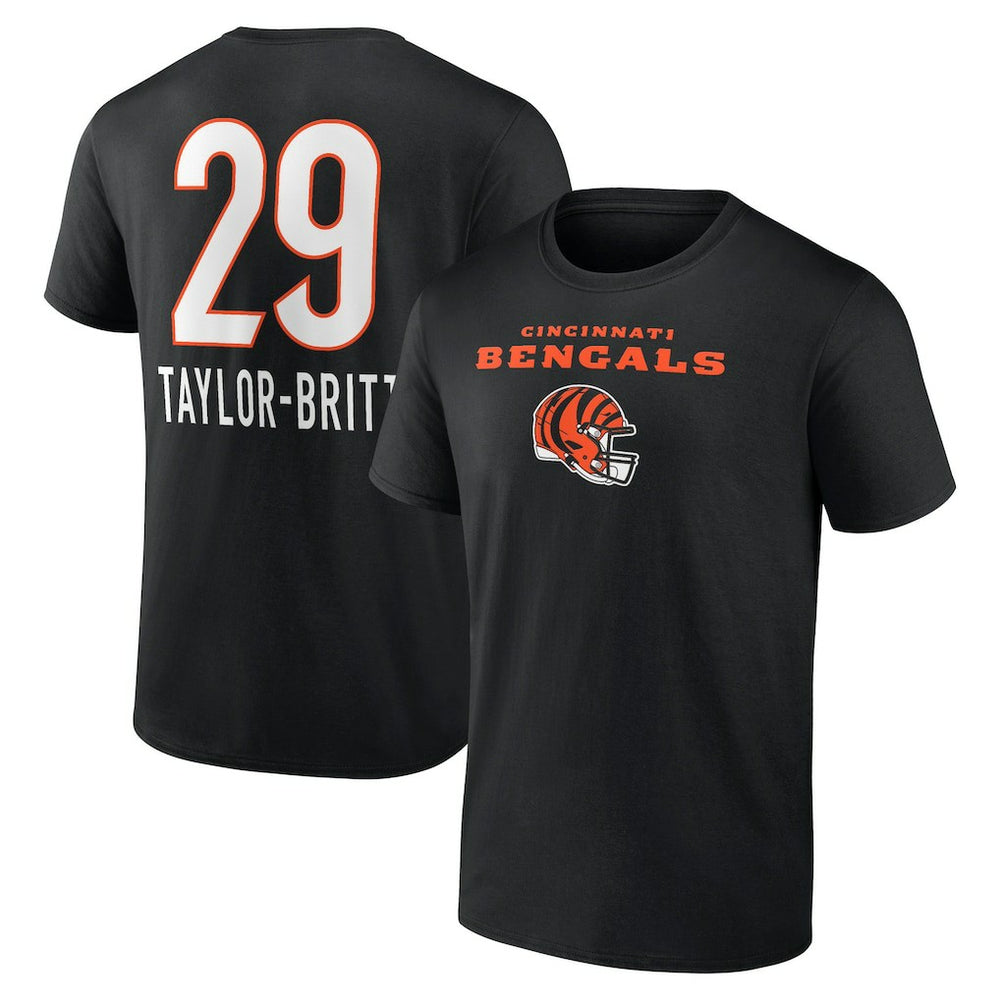 Cam Taylor-Britt Cincinnati Bengals Team Wordmark Player Name & Number T-Shirt - Black outlet