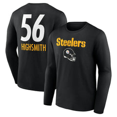 Alex Highsmith Pittsburgh Steelers Team Wordmark Player Name & Number Long Sleeve T-Shirt - Black discount