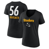Alex Highsmith Pittsburgh Steelers Women's Team Wordmark Player Name & Number V-Neck T-Shirt - Black sale
