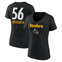 Alex Highsmith Pittsburgh Steelers Women's Team Wordmark Player Name & Number V-Neck T-Shirt - Black sale