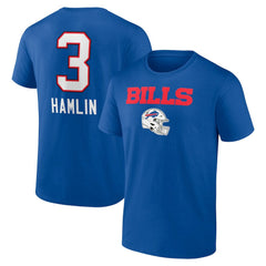 Damar Hamlin Buffalo Bills Team Wordmark Player Name & Number T-Shirt - Royal discount