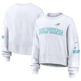 Miami Dolphins Women's Oversized Pullover Sweatshirt - White | Nike outlet