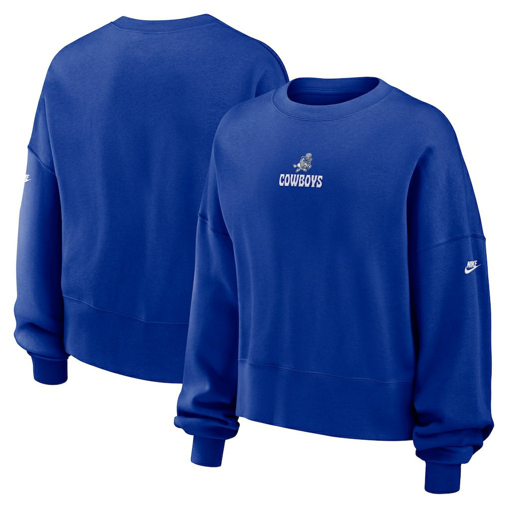 Dallas Cowboys Women's Oversized Rewind Pullover Sweatshirt - Royal | Nike outlet