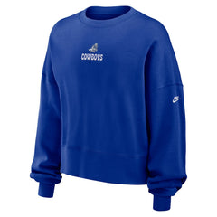 Dallas Cowboys Women's Oversized Rewind Pullover Sweatshirt - Royal | Nike outlet