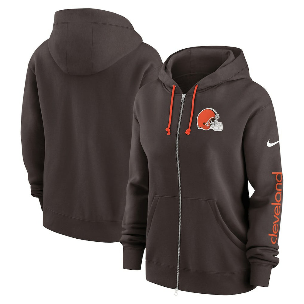 Cleveland Browns Women's Phoenix Full-Zip Hoodie - Brown | Nike online