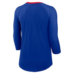 Buffalo Bills Women's 3/4 Sleeve Raglan Fashion Top - Royal | Nike online