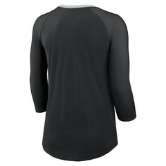 Las Vegas Raiders Women's 3/4 Sleeve Raglan Fashion Top - Black | Nike outlet