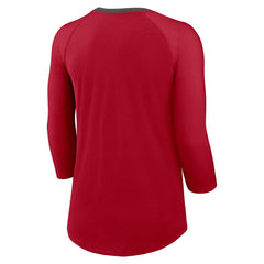 Tampa Bay Buccaneers Women's 3/4 Sleeve Raglan Fashion Top - Red | Nike online