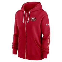 San Francisco 49ers Women's Plus Size Phoenix Full-Zip Hoodie - Scarlet | Nike cheap