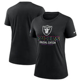 Las Vegas Raiders Women's 2024 NFL Crucial Catch Tri-Blend T-Shirt - Black | Nike on sale