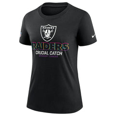 Las Vegas Raiders Women's 2024 NFL Crucial Catch Tri-Blend T-Shirt - Black | Nike on sale