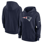 New England Patriots Women's Club Fleece Hoodie - Navy | Nike on sale