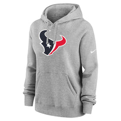 Houston Texans Women's Club Fleece Hoodie - Heather Gray | Nike on sale