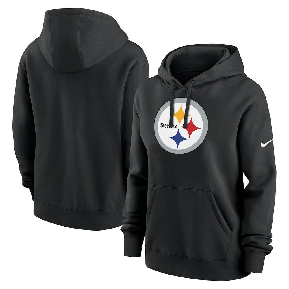 Pittsburgh Steelers Women's Club Fleece Hoodie - Black | Nike outlet