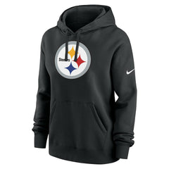 Pittsburgh Steelers Women's Club Fleece Hoodie - Black | Nike outlet