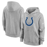 Indianapolis Colts Women's Club Fleece Hoodie - Heather Gray | Nike outlet