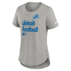 Detroit Lions Women's Team Shout-Out Tri-Blend T-Shirt - Heather Gray | Nike online