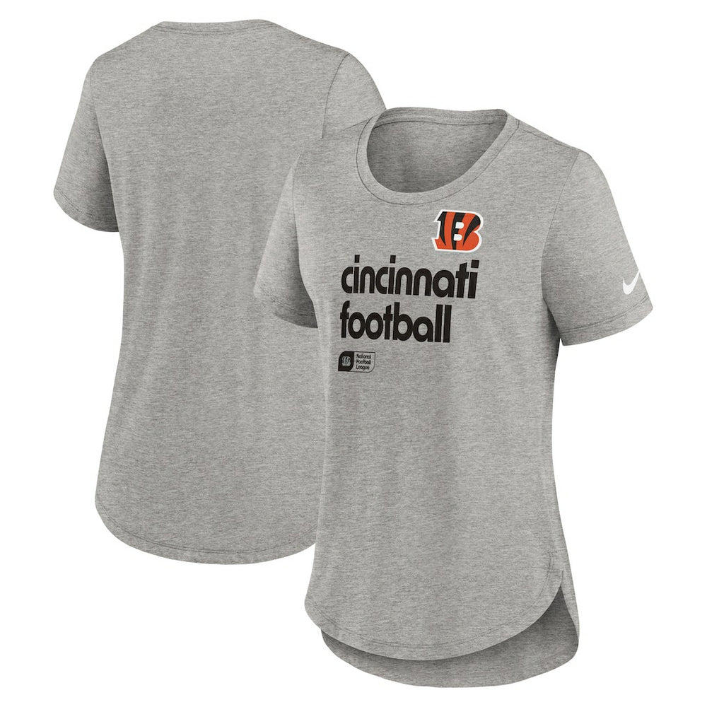 Cincinnati Bengals Women's Team Shout-Out Tri-Blend T-Shirt - Heather Gray | Nike online