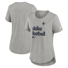 Dallas Cowboys Women's Team Shout-Out Tri-Blend T-Shirt - Heather Gray | Nike online