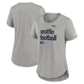 Seattle Seahawks Women's Team Shout-Out Tri-Blend T-Shirt - Heather Gray | Nike sale