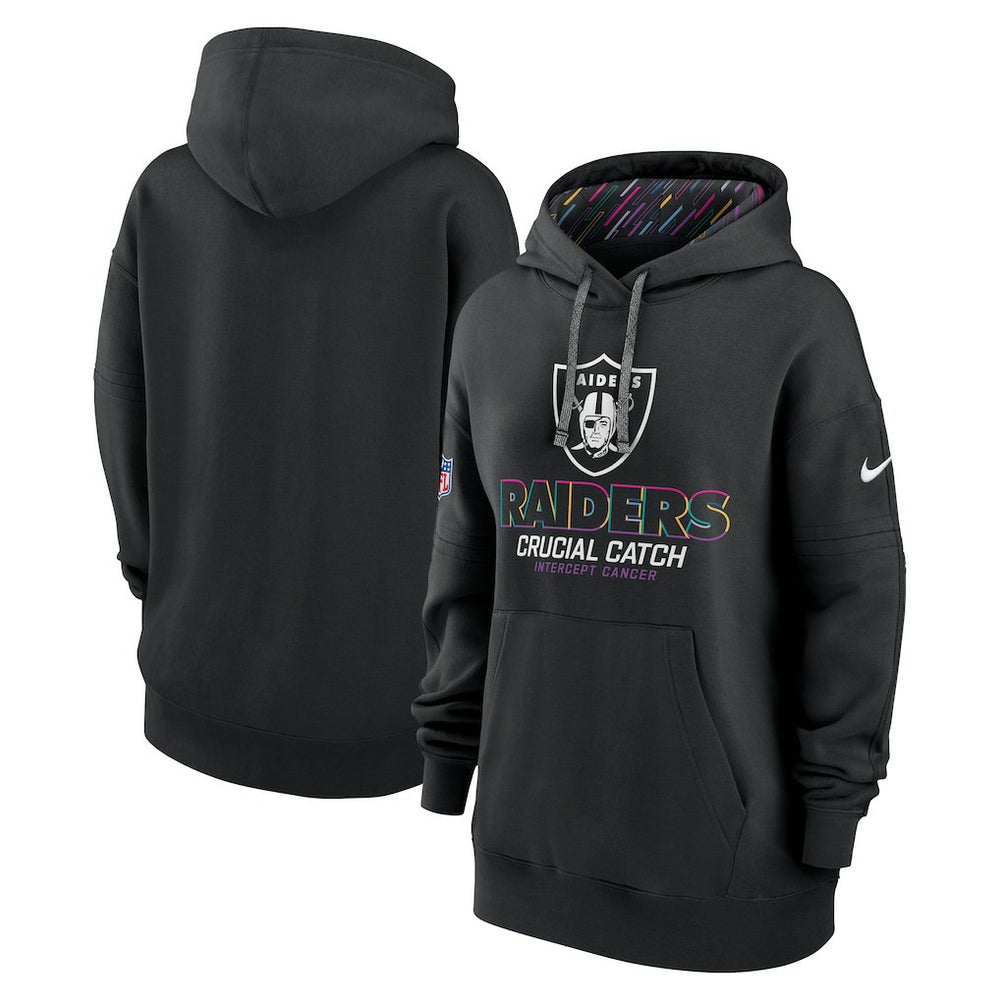 Las Vegas Raiders Women's 2024 NFL Crucial Catch Club Pullover Hoodie - Black | Nike discount