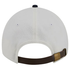 Atlanta Braves Leather Strap 9TWENTY Adjustable Hat - Cream | New Era